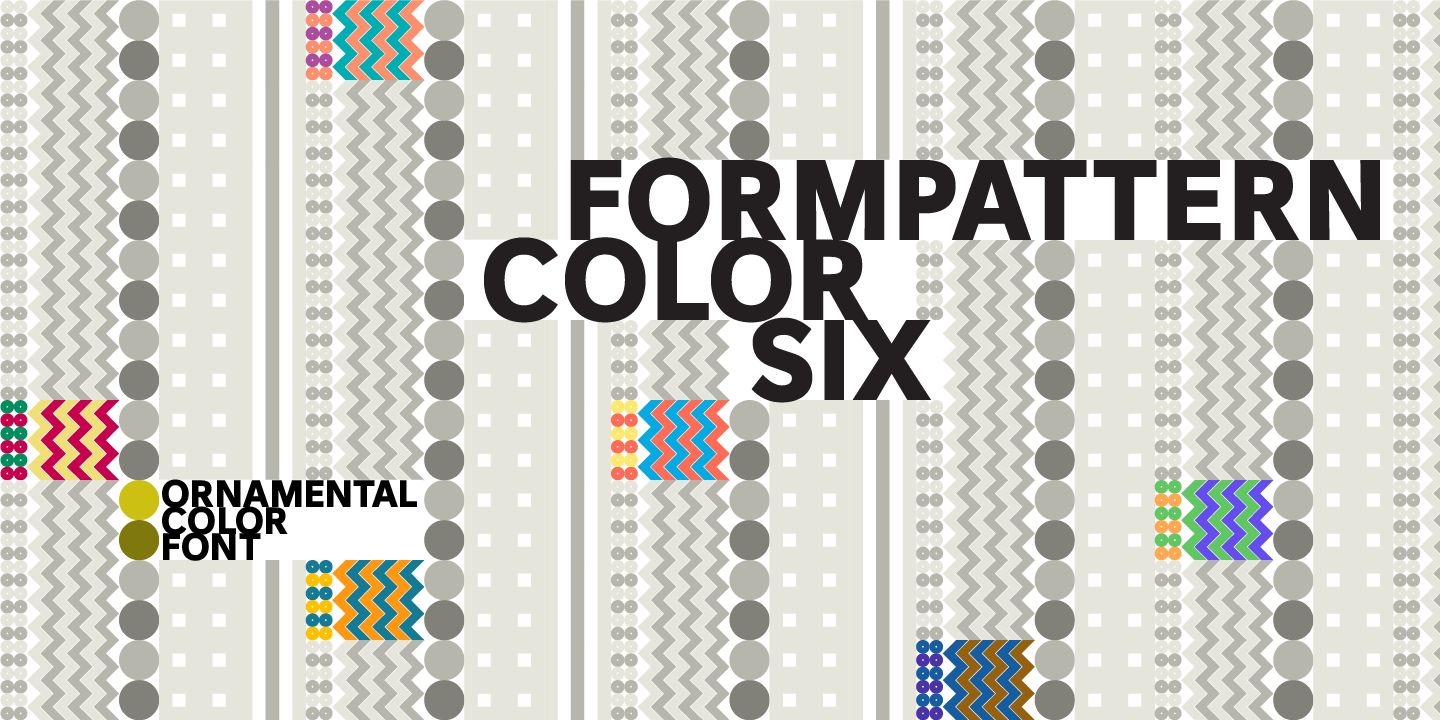 Beispiel einer FormPattern Color Six Vintage-Schriftart